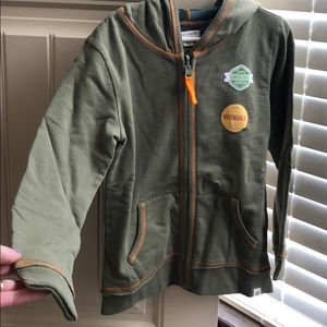 Burt’s bees baby army green reversible hoodie